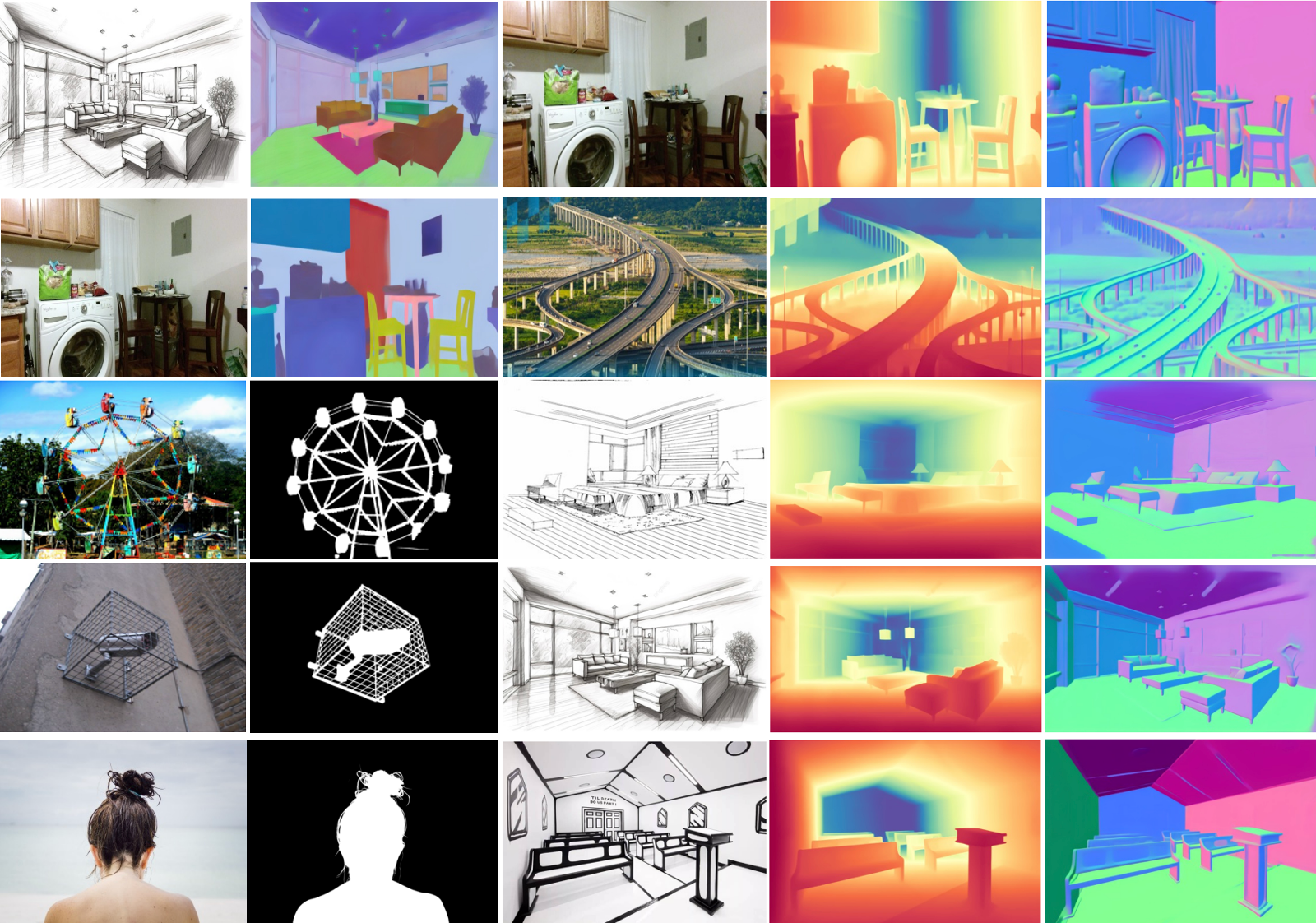 Demo teaser for What Matters When Repurposing Diffusion Models for General Dense Perception Tasks?
